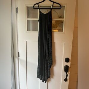 Maxi dress with pockets, rounded hem